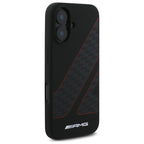 AMG Checkered Flag MagSafe dėklas iPhone 16 – juodas