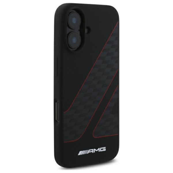 AMG Checkered Flag MagSafe dėklas iPhone 16 – juodas