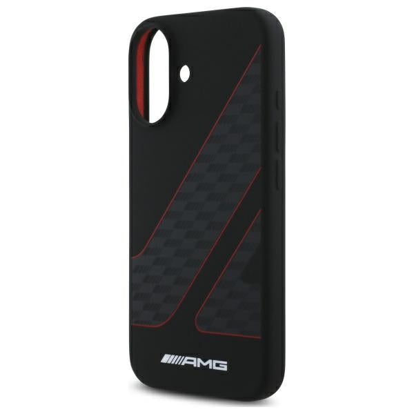 AMG Checkered Flag MagSafe dėklas iPhone 16 – juodas