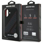 AMG Checkered Flag MagSafe dėklas iPhone 16 – juodas