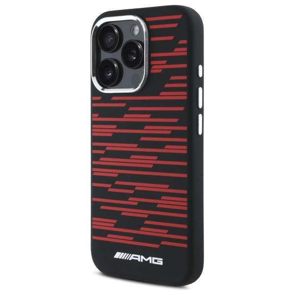 AMG silikoninis MagSafe dėklas iPhone 16 Pro Max – juodas