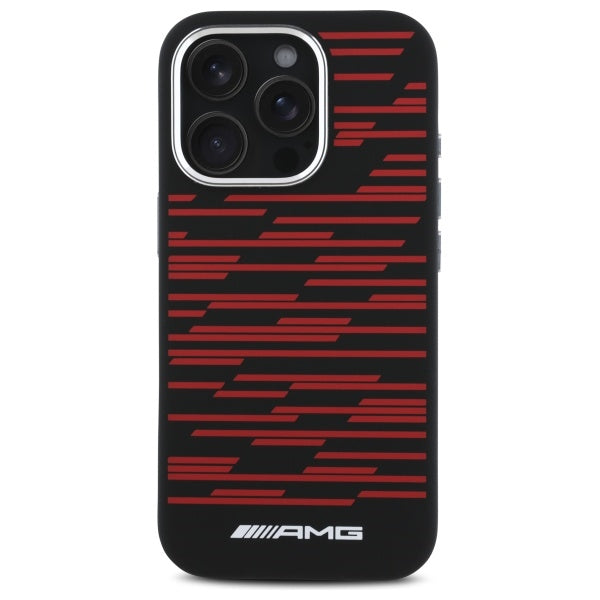 AMG silikoninis MagSafe dėklas iPhone 16 Pro Max – juodas