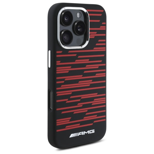 AMG silikoninis MagSafe dėklas iPhone 16 Pro Max – juodas