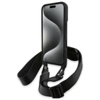 BMW M Edition Carbon Stripe & Strap dėklas iPhone 16 Plus – juodas