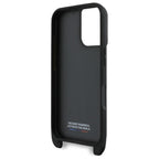 BMW M Edition Carbon Stripe & Strap dėklas iPhone 16 Plus – juodas