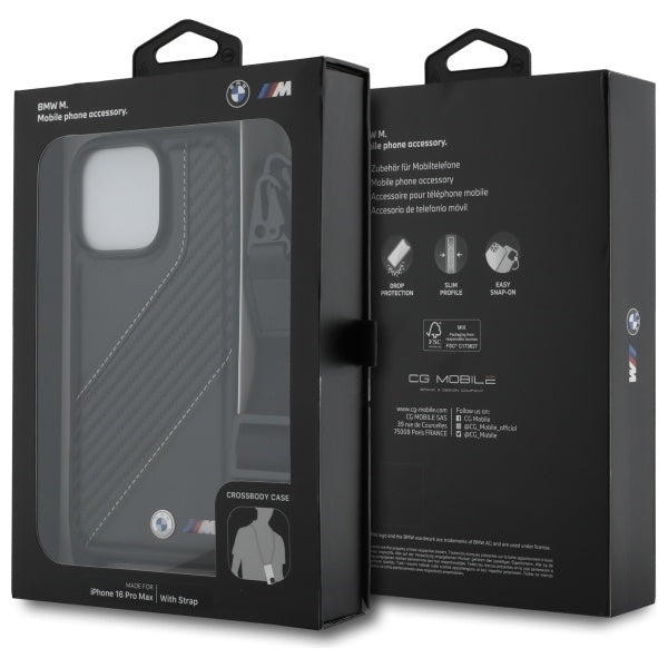 BMW M Edition dėklas iPhone 16 Pro Max – juodas