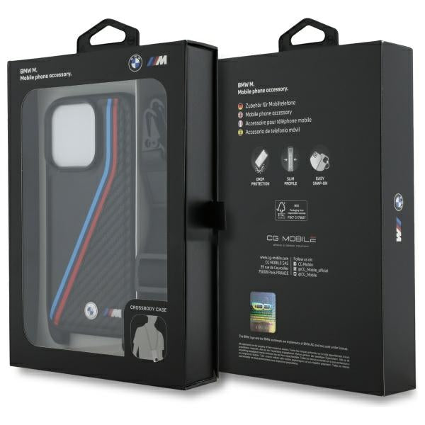 BMW M Edition Carbon dėklas iPhone 16 Pro Max – juodas