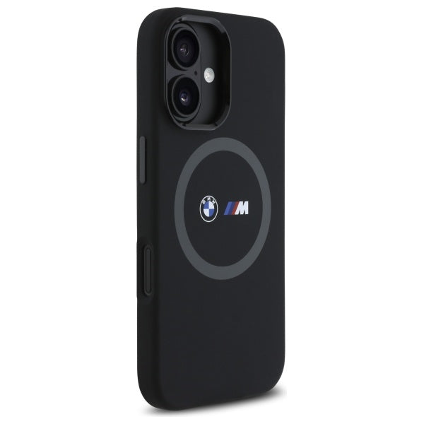 BMW M silikoninis MagSafe dėklas iPhone 16 – juodas