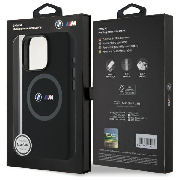 BMW M MagSafe dėklas iPhone 16 Pro Max – juodas