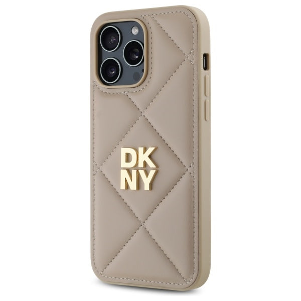 DKNY pikotas dėklas iPhone 14 Pro – smėlio spalvos