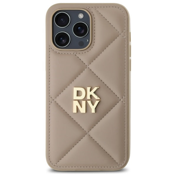 DKNY pikotas dėklas iPhone 14 Pro – smėlio spalvos