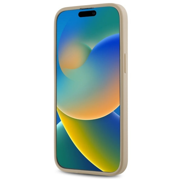 DKNY pikotas dėklas iPhone 14 Pro – smėlio spalvos