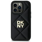 DKNY dygsniuotas dėklas iPhone 14 Pro – juodas