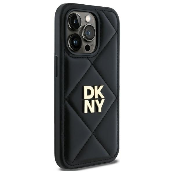 DKNY dygsniuotas dėklas iPhone 14 Pro – juodas