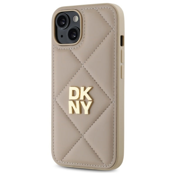 DKNY dygsniuotas dėklas iPhone 14 – smėlio
