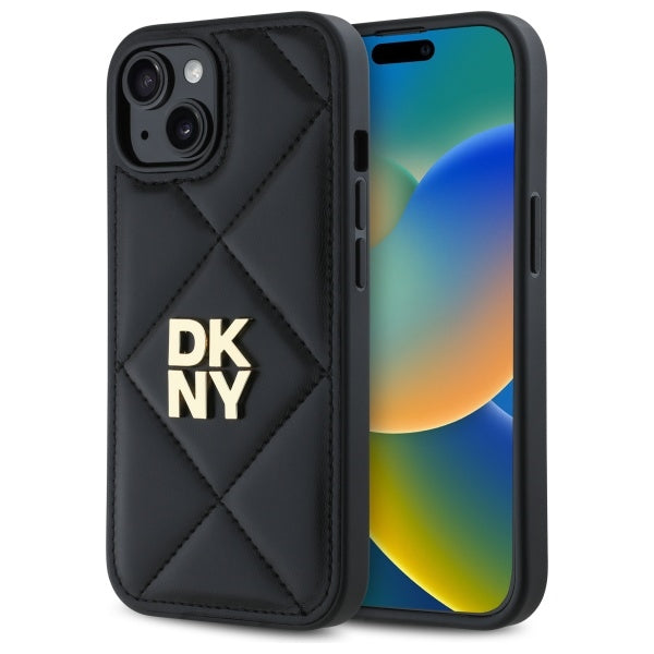 DKNY dygsniuotas dėklas iPhone 14 – juodas -- iPhone 14
