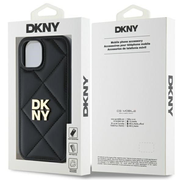 DKNY dygsniuotas dėklas iPhone 14 – juodas -- iPhone 14