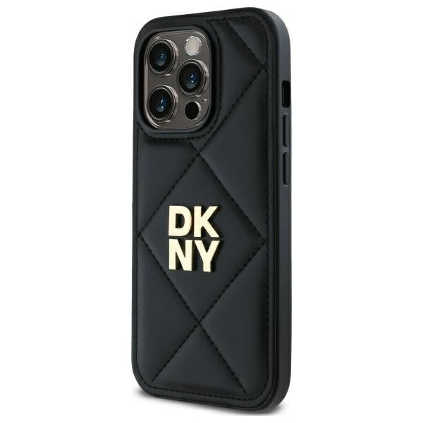 DKNY dygsniuotas dėklas iPhone 14 Pro Max – juodas