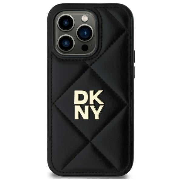 DKNY dygsniuotas dėklas iPhone 14 Pro Max – juodas