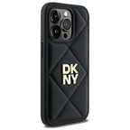 DKNY dygsniuotas dėklas iPhone 14 Pro Max – juodas