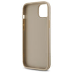 DKNY dygsniuotas dėklas iPhone 15 Plus – smėlio