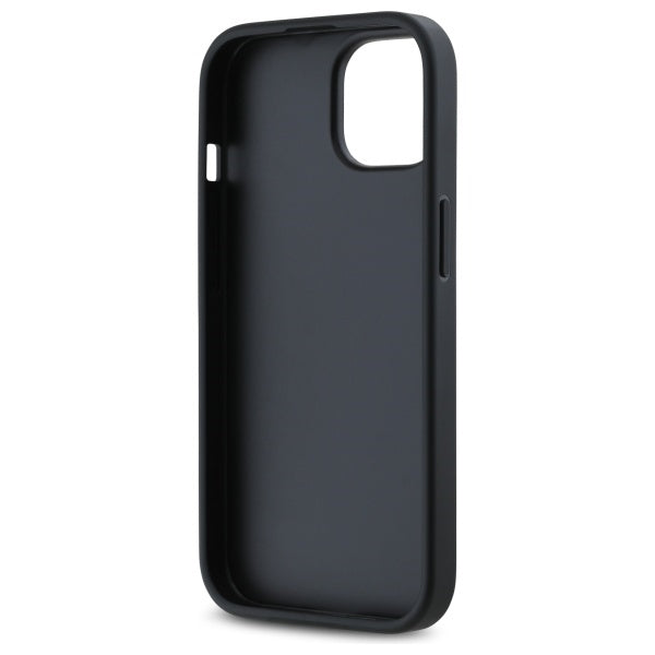 DKNY dygsniuotas dėklas iPhone 15 – juodas