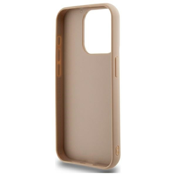 DKNY dygsniuotas dėklas iPhone 15 Pro Max – smėlinis
