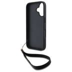 DKNY dėklas iPhone 16 6,1" su riešo dirželiu – juodas