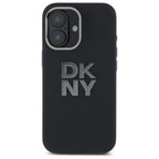 DKNY silikoninis dėklas iPhone 16 (6,1") – juodas