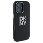 DKNY silikoninis dėklas iPhone 16 (6,1") – juodas
