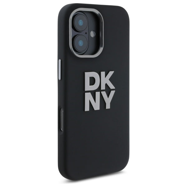 DKNY silikoninis dėklas iPhone 16 (6,1") – juodas