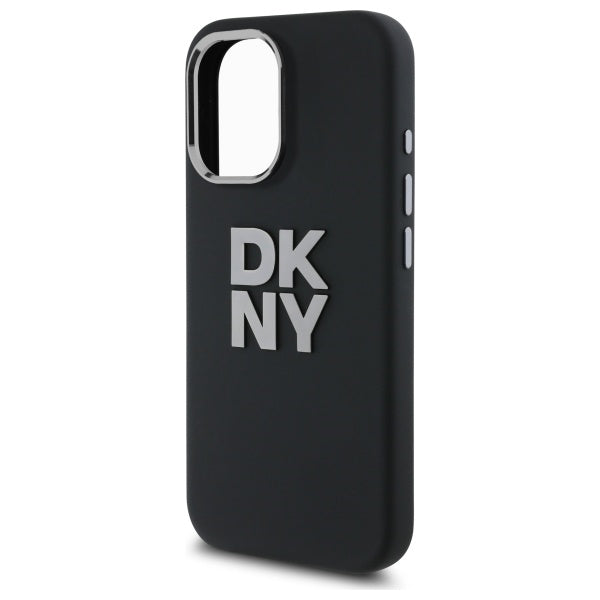 DKNY silikoninis dėklas iPhone 16 (6,1") – juodas
