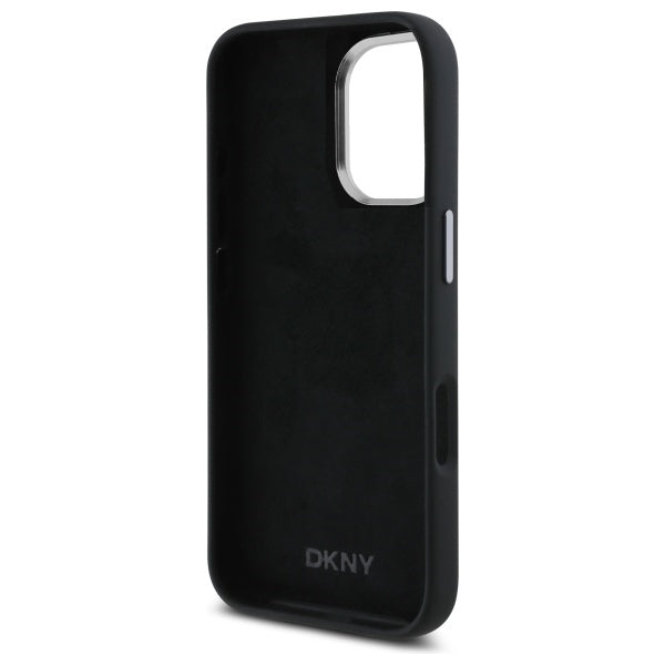 DKNY silikoninis dėklas iPhone 16 (6,1") – juodas