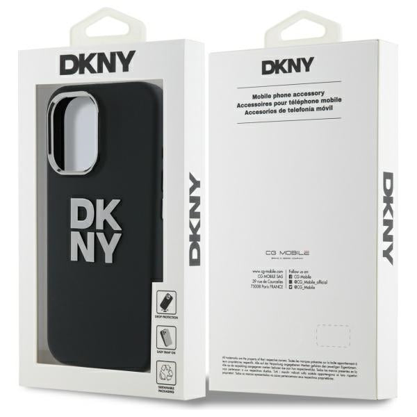 DKNY silikoninis dėklas iPhone 16 (6,1") – juodas