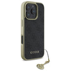 Guess 4G Charms Collection dėklas iPhone 16 Pro – juodas
