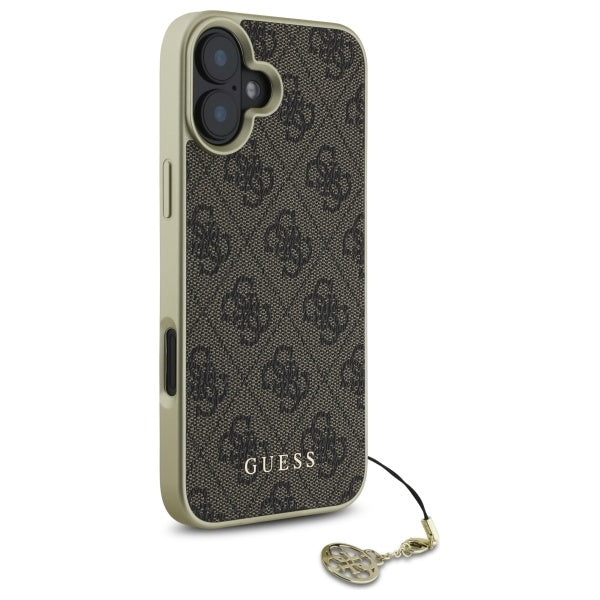 Guess dėklas iPhone 16 Plus – rudas (4G Charms)