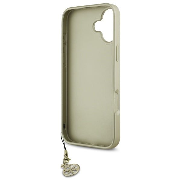 Guess dėklas iPhone 16 Plus – rudas (4G Charms)