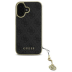 Guess 4G Charms dėklas iPhone 16 Plus – juodas