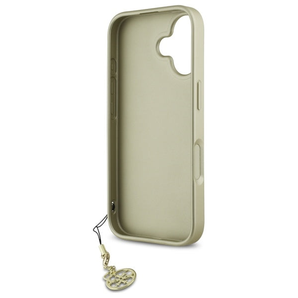 Guess 4G Charms dėklas iPhone 16 Plus – juodas