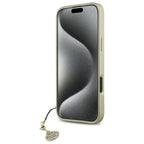 Guess 4G Charms dėklas iPhone 16 – rudas