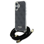 Guess dėklas su virvele iPhone 16 – juodas