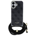 Guess dėklas su virvele iPhone 16 – juodas
