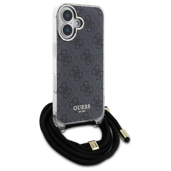 Guess dėklas su virvele iPhone 16 – juodas