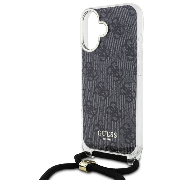 Guess dėklas su virvele iPhone 16 – juodas