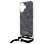 Guess dėklas su virvele iPhone 16 – juodas