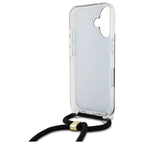 Guess dėklas su virvele iPhone 16 – juodas