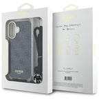 Guess dėklas su virvele iPhone 16 – juodas