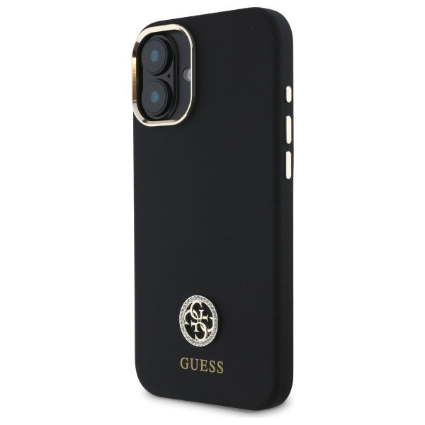 Guess silikoninis dėklas iPhone 16 – juodas
