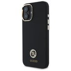Guess silikoninis dėklas iPhone 16 – juodas