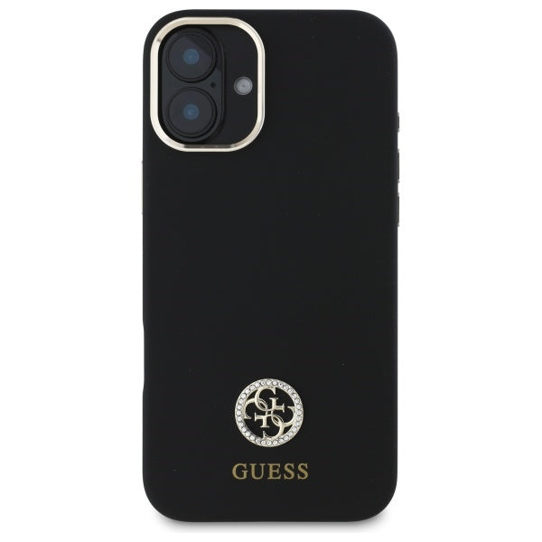 Guess silikoninis dėklas iPhone 16 – juodas